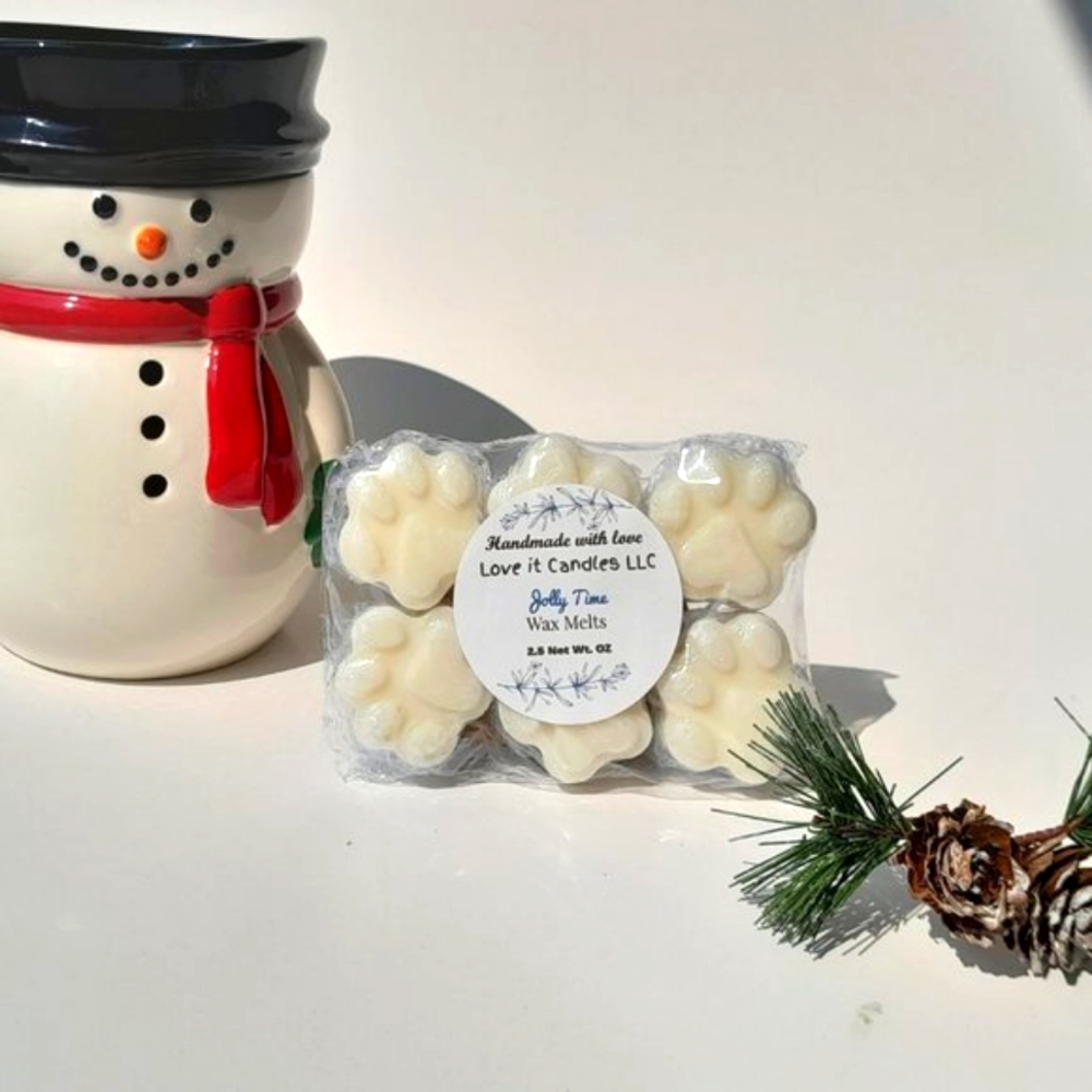Winter Signature Scented Soy Wax Melts Holly Time Paw Shape 2.5oz great for gift